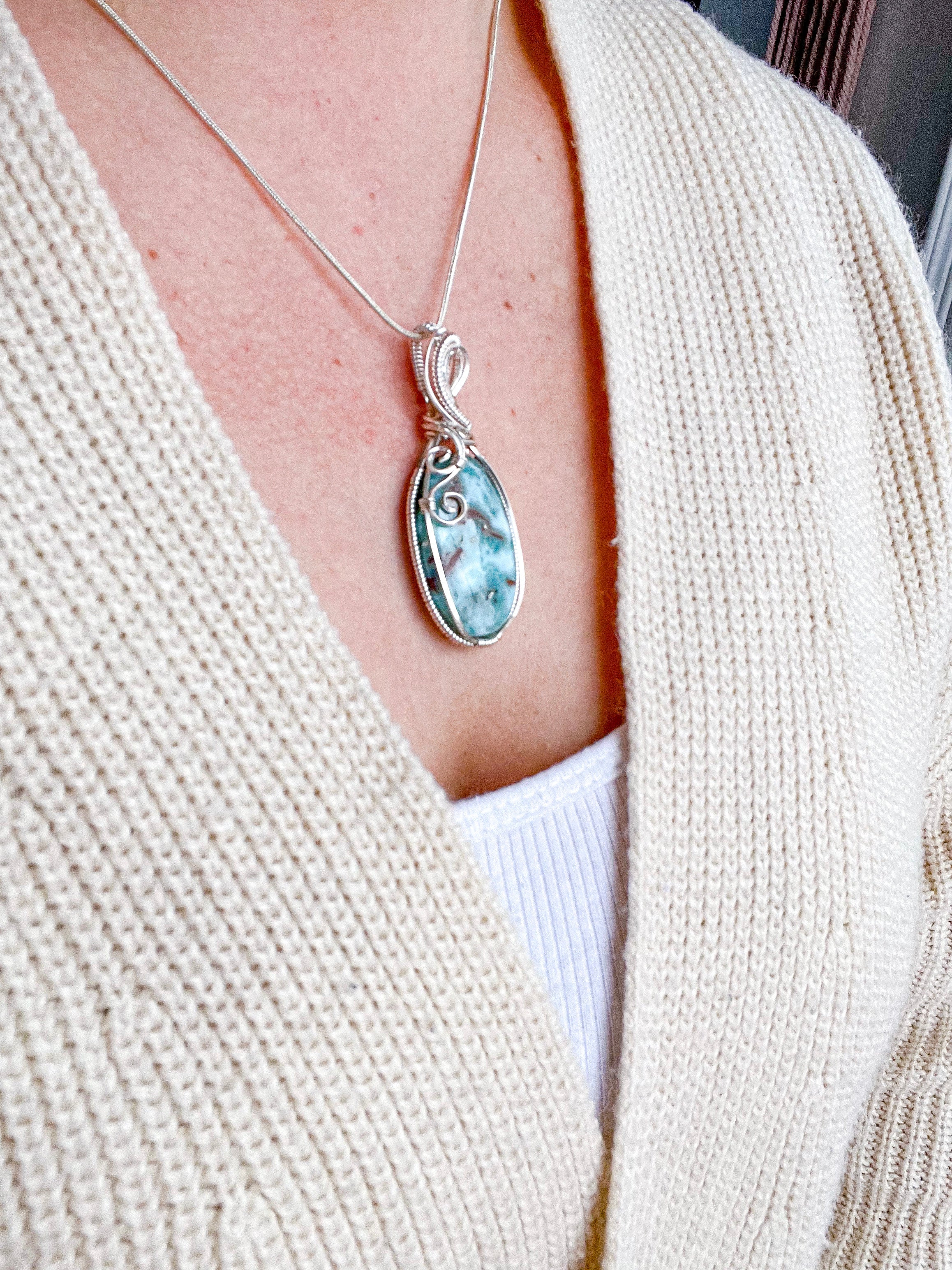 Larimar hotsell Silver Pendant